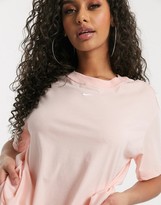 Thumbnail for your product : Nike mini swoosh boyfriend t-shirt in pale pink