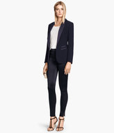 Thumbnail for your product : H&M Slim-fit Satin Pants - Dark blue - Ladies