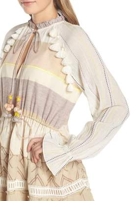 HEMANT AND NANDITA Tasseled Cover-Up Dress