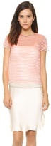 Thumbnail for your product : Shoshanna Embroidered Stripe Top