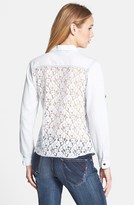 Thumbnail for your product : Cotton Express Lace Back Denim Shirt (Juniors)