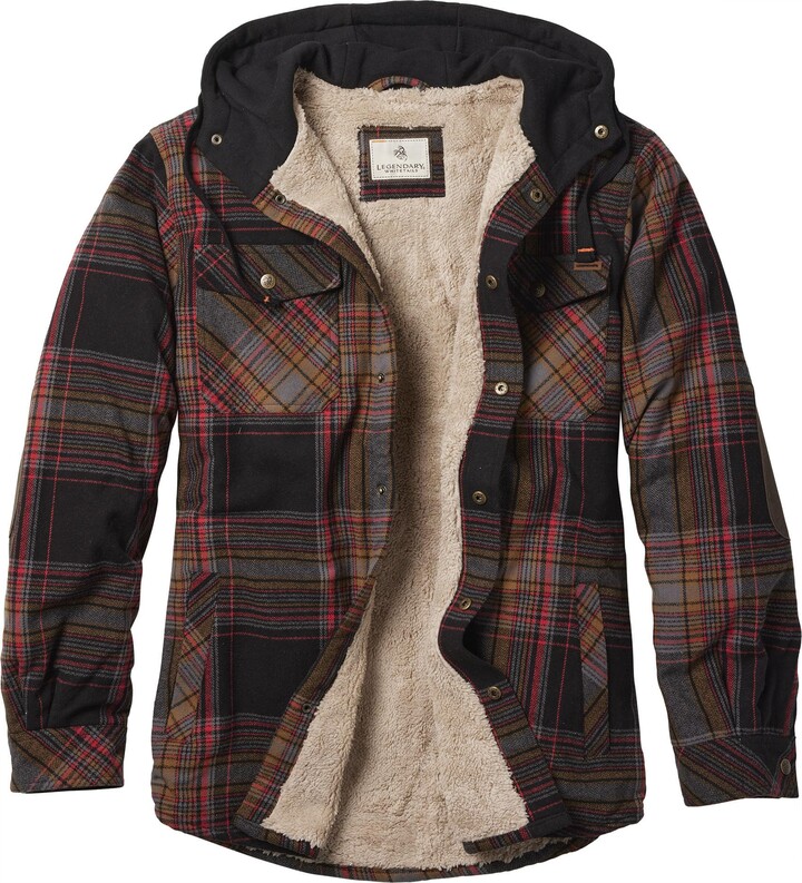Legendary Whitetails Men's Flannel Jacket With Hood Legendary