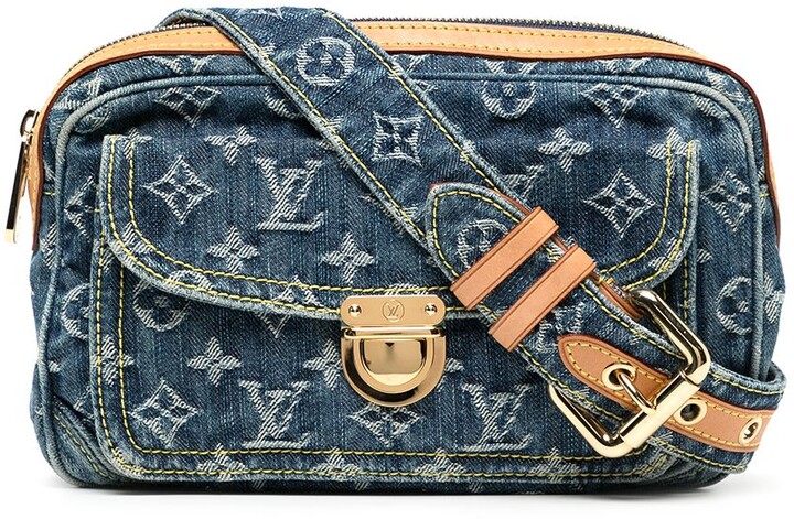 Pre-owned Louis Vuitton Bum Bag Monogram Denim Blue