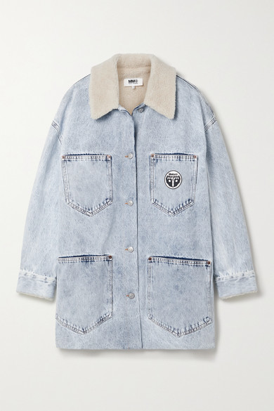 mm6 oversized denim jacket