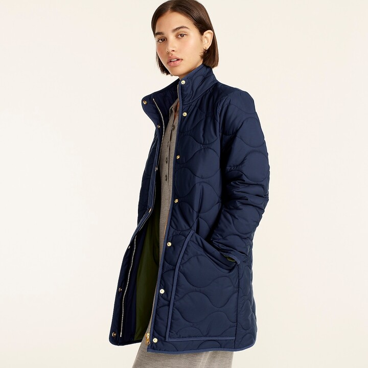 J.Crew Quilted cocoon puffer with PrimaLoft® - ShopStyle