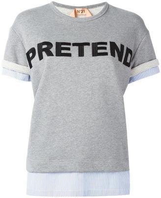 No.21 'pretend' pattern sweatshirt - women - Cotton - 44