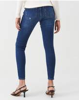 Thumbnail for your product : River Island Molly Mid Rise Ripped Knee Jeggings - Blue