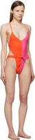 Thumbnail for your product : Gil Rodriguez Pink & Red Caracas One-Piece Swimsuit