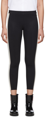 black leggings with white stripe down the side