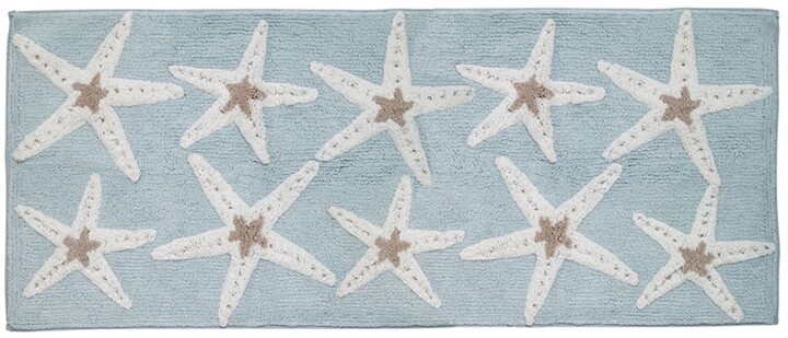 Avanti Sequin Shells Beachy Cotton Bath Rug 24\