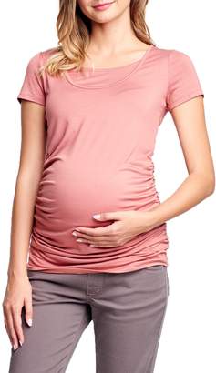 Maternal America Ruched Maternity/Nursing Tee