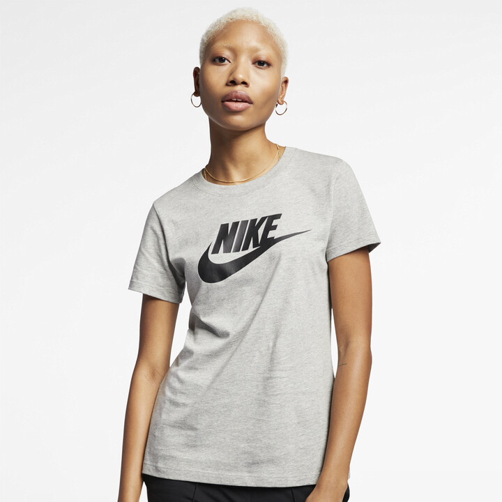 Nike Women's Sportswear Essential T-Shirt in Grey - ShopStyle Activewear  Tops