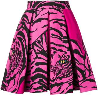 Valentino tiger print flared mini skirt