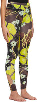 Thumbnail for your product : Dries Van Noten Yellow and Brown Floral Leggings