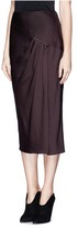 Thumbnail for your product : Nobrand Pleat front open slit satin skirt