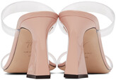 Thumbnail for your product : Giuseppe Zanotti Pink Plexi Flaminia Heeled Mules