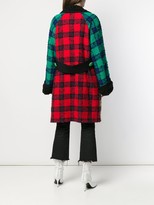 Thumbnail for your product : Versace Pre-Owned 1990's Oversized Checked Coat