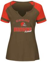 Majestic Ladies Offense Top - Cleveland Browns Brun