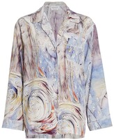 Thumbnail for your product : Alexander McQueen Printed Silk Pajama Shirt
