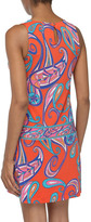 Thumbnail for your product : Ali Ro Sleeveless Tapestry-Print Drop-Waist Dress, Rouge Multi