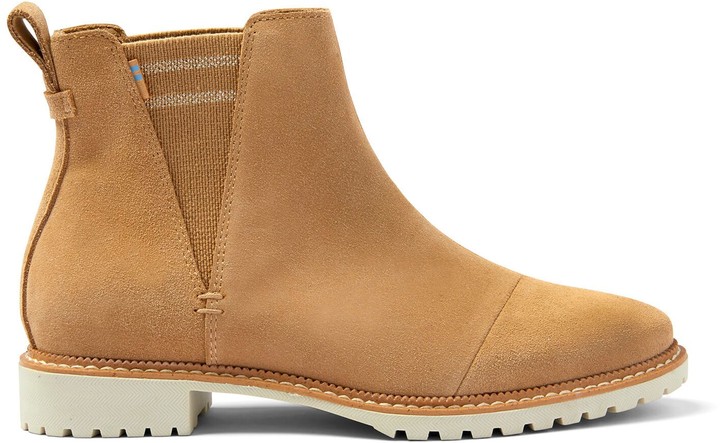 desert tan waxy suede women's ella booties