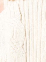 Thumbnail for your product : Monse Cold-Shoulder Fisherman Knit Sweater