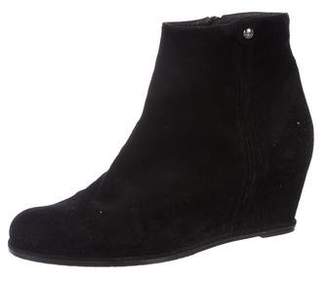 Stuart Weitzman Suede Wedge Ankle Boots