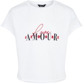 Thumbnail for your product : New Look Girls Love Amour Flocked Slogan T-Shirt