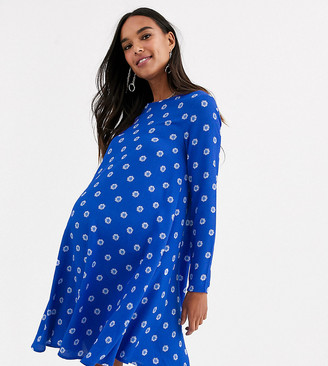 Glamorous Bloom long sleeve shift dress in sunflower print