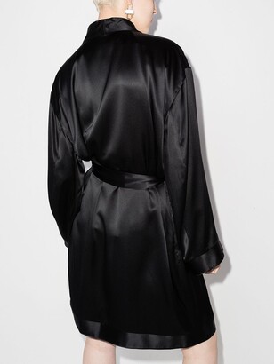 Alexander Wang Tiger-Embroidered Belted Robe