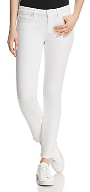 Paige Skyline Mid Rise Skinny Peg Jeans in Crisp White
