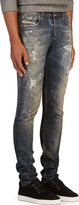 Thumbnail for your product : Diesel Blue Distressed Tepphar L.32 Jeans