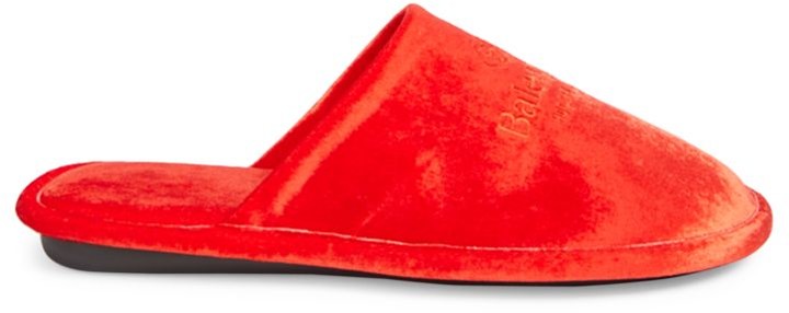 balenciaga red slippers