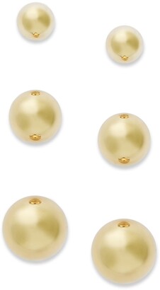 Macy's Ball Stud Earring Set in 10k Gold or White Gold