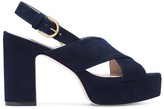 stuart weitzman navy sandals