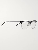 Thumbnail for your product : Saint Laurent Square-Frame Acetate And Silver-Tone Optical Glasses