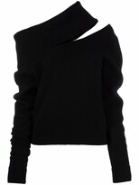 Thumbnail for your product : FEDERICA TOSI Off-Shoulder Wool-Cashmere Jumper