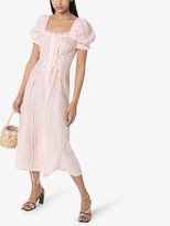 Thumbnail for your product : Sleeper Marquise gingham corset midi dress