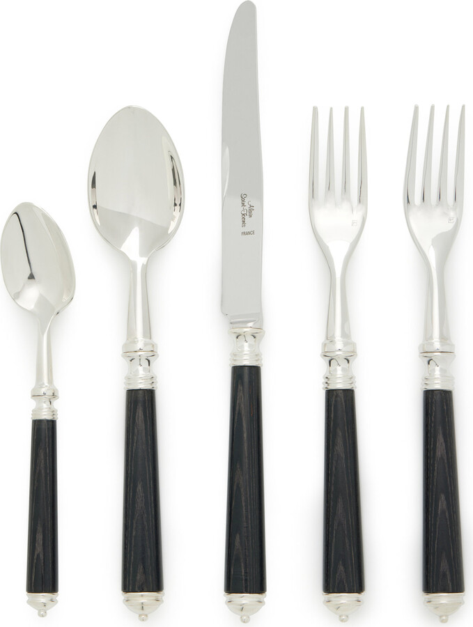 Alain Saint-Joanis of-Five Marbella Wood Silver-Plated SilverwareSaint-Joanis