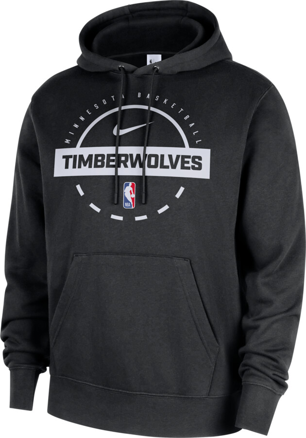 Minnesota Timberwolves Club Nike Men's NBA Practice Pullover Hoodie in Black | HM7195-010