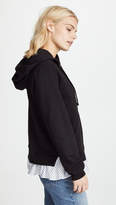 Thumbnail for your product : Clu Asymmetric Hoodie with Polka Dot Ruffle