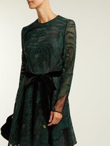Thumbnail for your product : Valentino Animal Eye And Print-embroidered Tulle Dress - Green Print