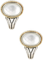 Thumbnail for your product : Lagos Venus Sterling Silver & 18K Gold White Mother of Pearl Oval Earrings