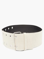 Thumbnail for your product : Jil Sander Topstitched Canvas And Leather Belt - Cream