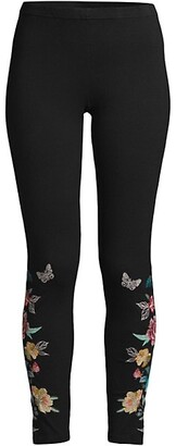Johnny Was Manu Embroidered Leggings