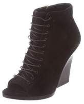 Thumbnail for your product : Burberry Suede Lace-Up Boots Black Suede Lace-Up Boots
