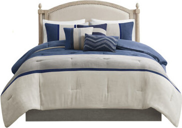 eleuo Premium Faux Suede Bedding Sets Hypoallergenic Polyester Relaxing Blue Lodge Decor
