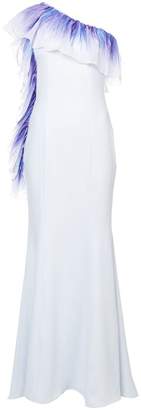 Nha Khanh long one-shoulder dress