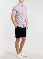Thumbnail for your product : Topman Burgundy Swirl Print Short Sleeve Shirt