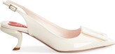 Thumbnail for your product : Roger Vivier 55mm Patent Buckle Slingback Pumps